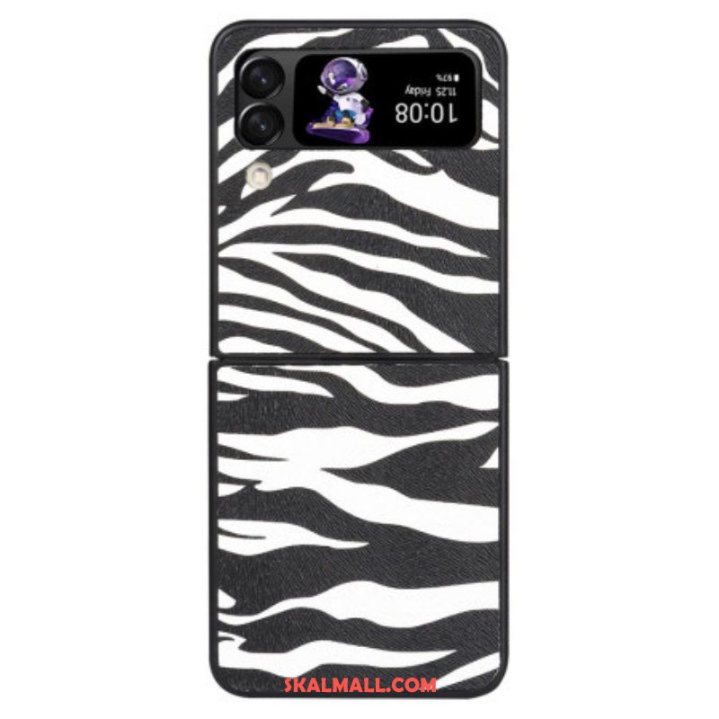 Folio-fodral Skal Samsung Galaxy Z Flip 4 Läderfodral Zebra