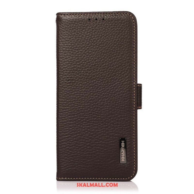 Folio-fodral Xiaomi Redmi Note 10 5G Rfid Lychee Läder
