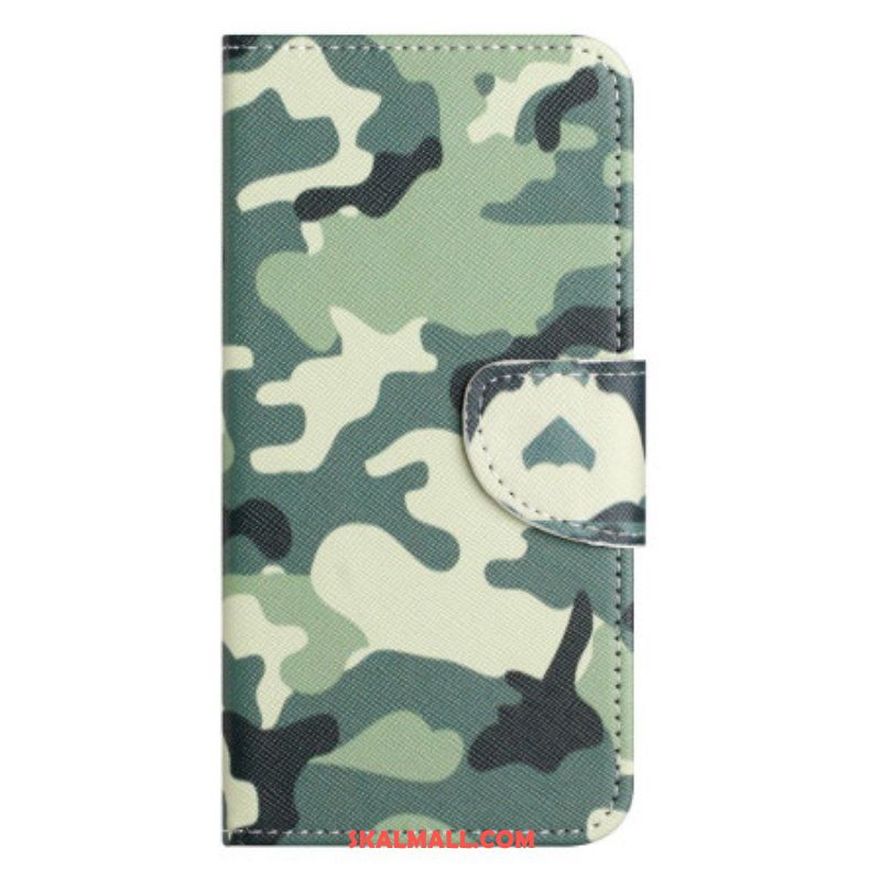 Folio-fodral iPhone 14 Plus Militärt Kamouflage