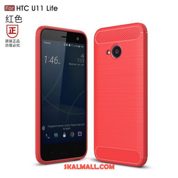 Htc U11 Life Skal All Inclusive Skydd Kostfiber Fallskydd Röd Billigt