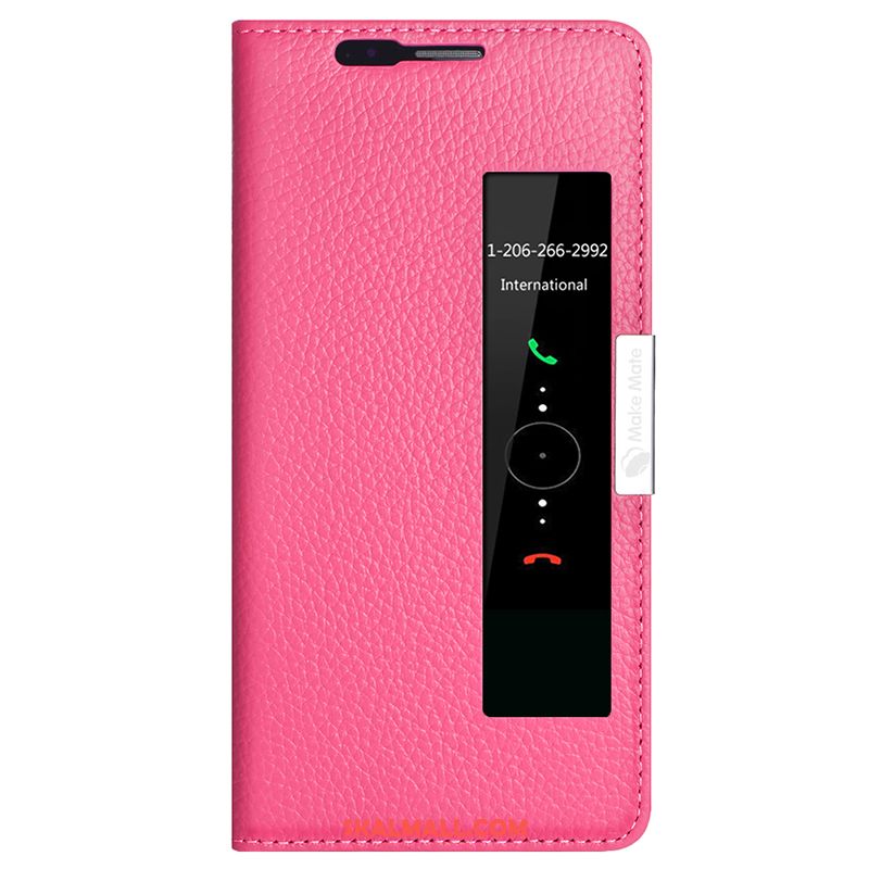 Huawei Mate 10 Pro Skal Rose Läderfodral Röd Mobil Telefon Rabatt