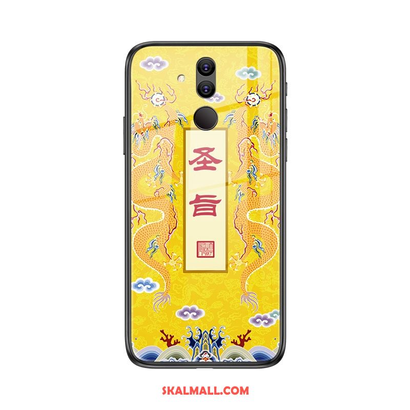 Huawei Mate 20 Lite Skal Kinesisk Stil Skydd Retro Mobil Telefon Gul Billiga