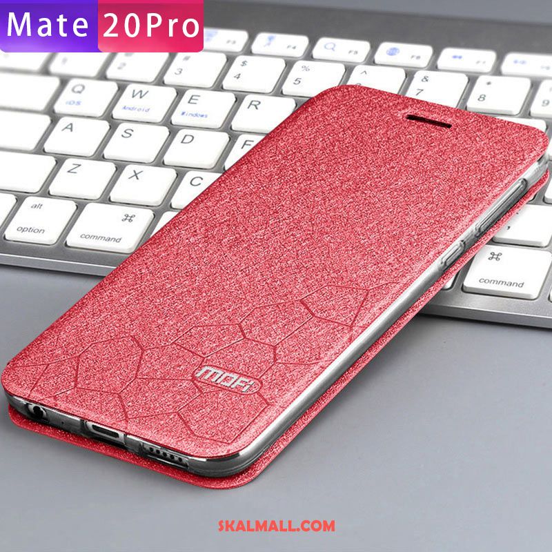 Huawei Mate 20 Pro Skal Nubuck Rosa Fallskydd Trend Varumärke Läderfodral Online