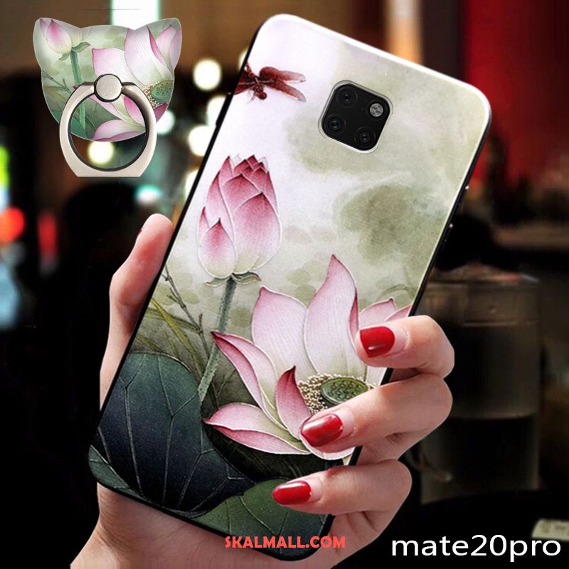 Huawei Mate 20 Pro Skal Silikon Mjuk Kreativa Blommor Skydd Billig