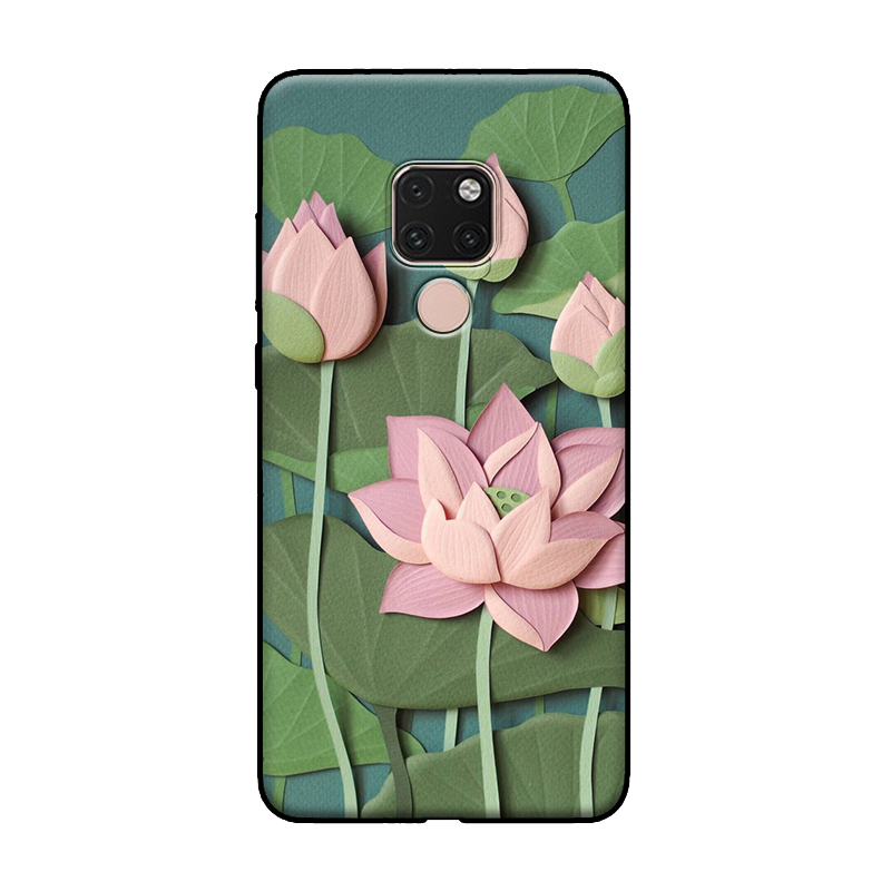 Huawei Mate 20 X Skal Blommor Kyla Mobil Telefon Grön Retro Billig