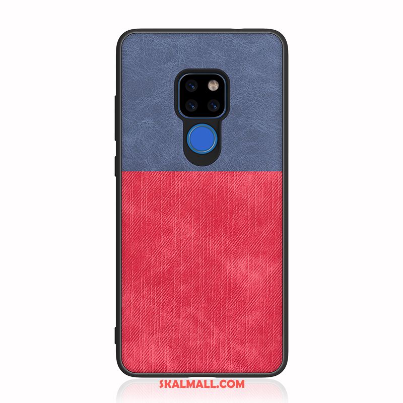 Huawei Mate 20 X Skal Denim Mönster All Inclusive Fallskydd Läderfodral Butik