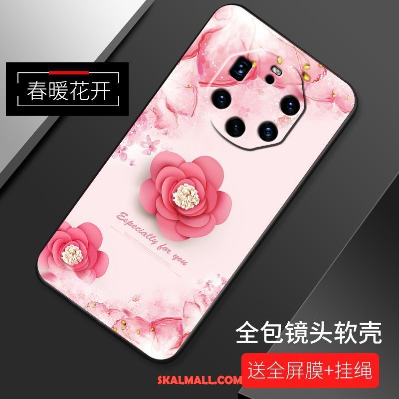 Huawei Mate 40 Rs Skal Fallskydd Mjuk Kreativa Rosa Nubuck Rea