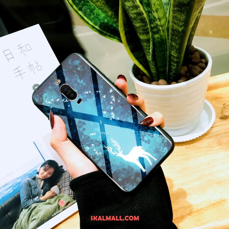 Huawei Mate 9 Pro Skal Hård Glas Net Red Fallskydd Enkel Billigt
