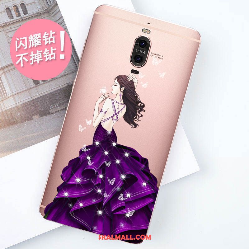 Huawei Mate 9 Pro Skal Tunn Silikon Skydd Purpur Transparent Fodral Online