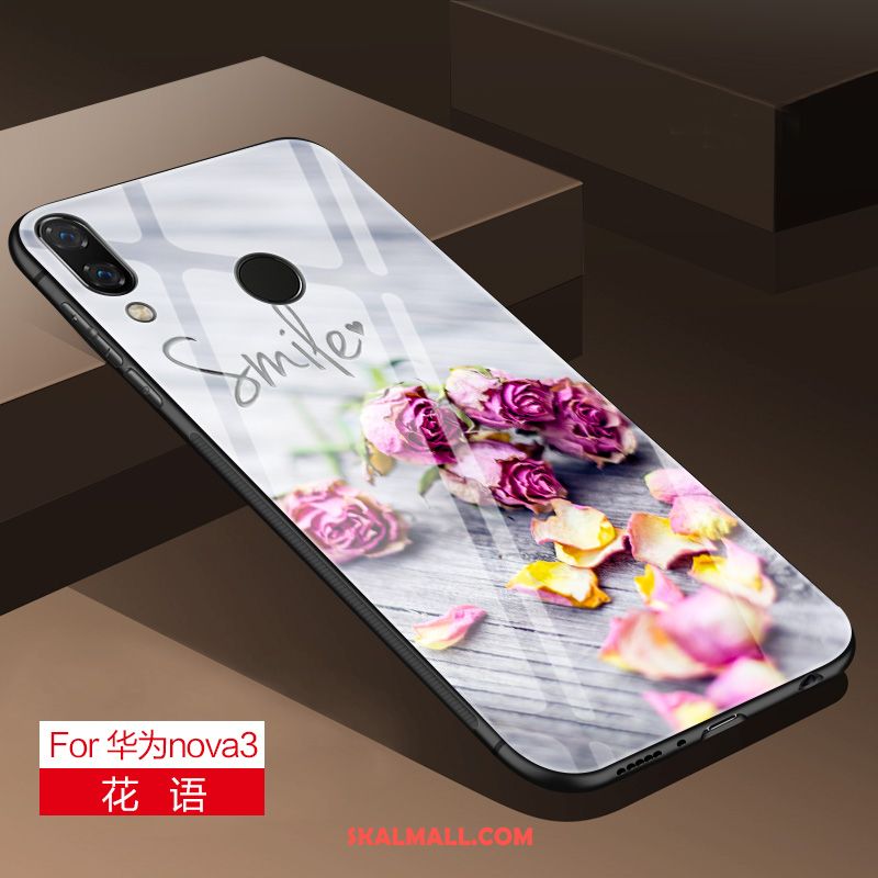 Huawei Nova 3 Skal Silikon Kreativa Högt Utbud Rosa Glas Rabatt