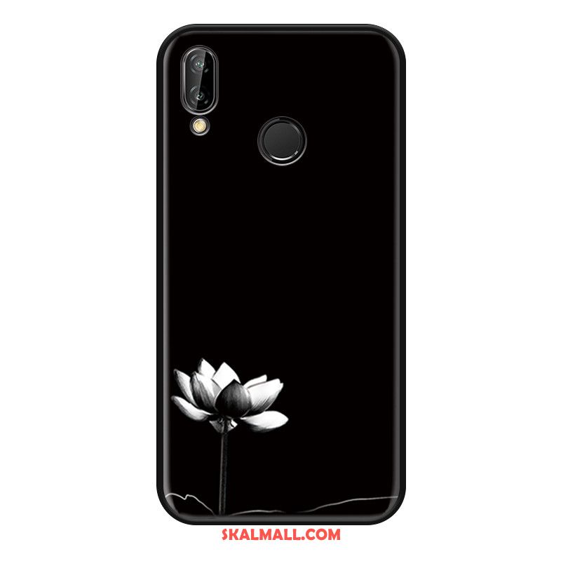 Huawei Nova 3e Skal Kreativa Mode Enkel Blommor Kinesisk Stil Rea