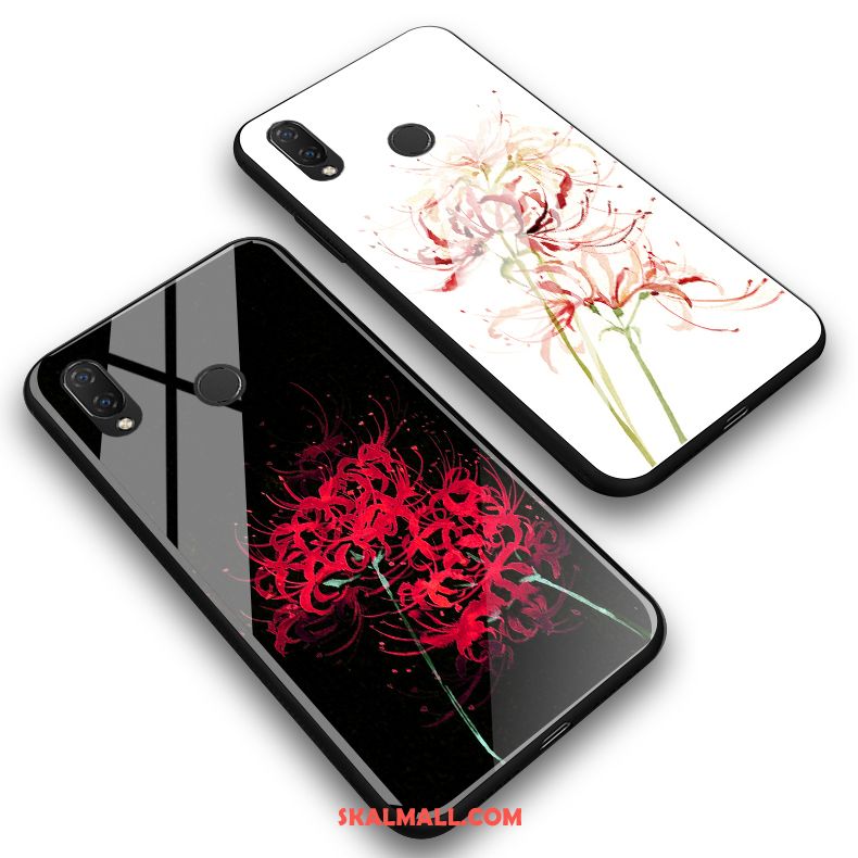 Huawei Nova 3e Skal Silikon Blommor Enkel Par Kinesisk Stil Butik