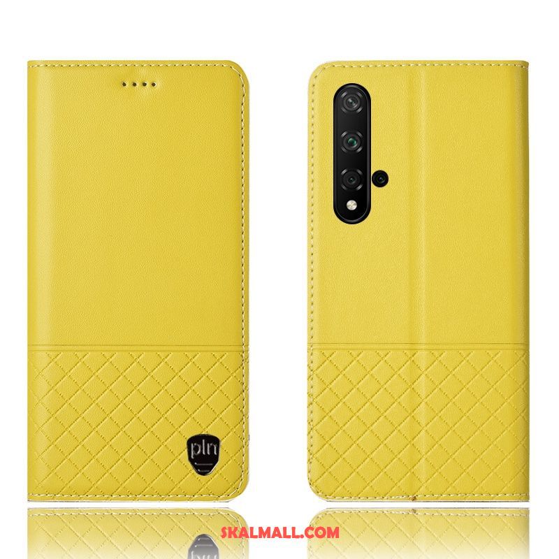 Huawei Nova 5t Skal Läderfodral All Inclusive Gul Skydd Mobil Telefon Fodral Billigt