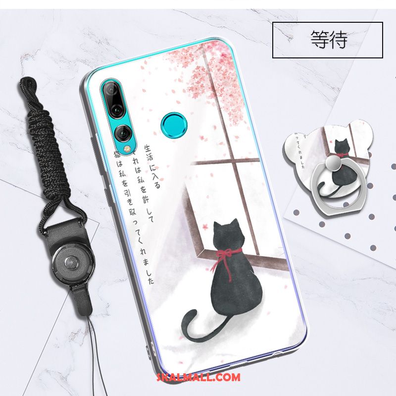 Huawei P Smart+ 2019 Skal Support Mobil Telefon Vit Trend Mjuk Fodral Köpa