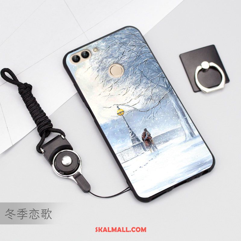 Huawei P Smart Skal Mjuk Skydd Ljusblå Tecknat Mobil Telefon Fodral Billiga