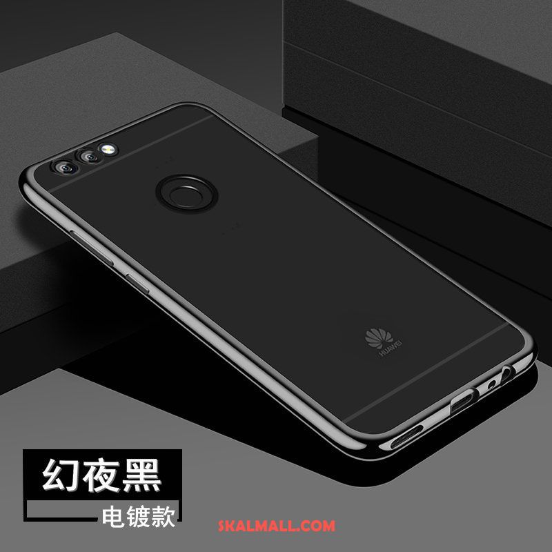 Huawei P Smart Skal Mobil Telefon Transparent Skydd Mjuk Svart Billigt