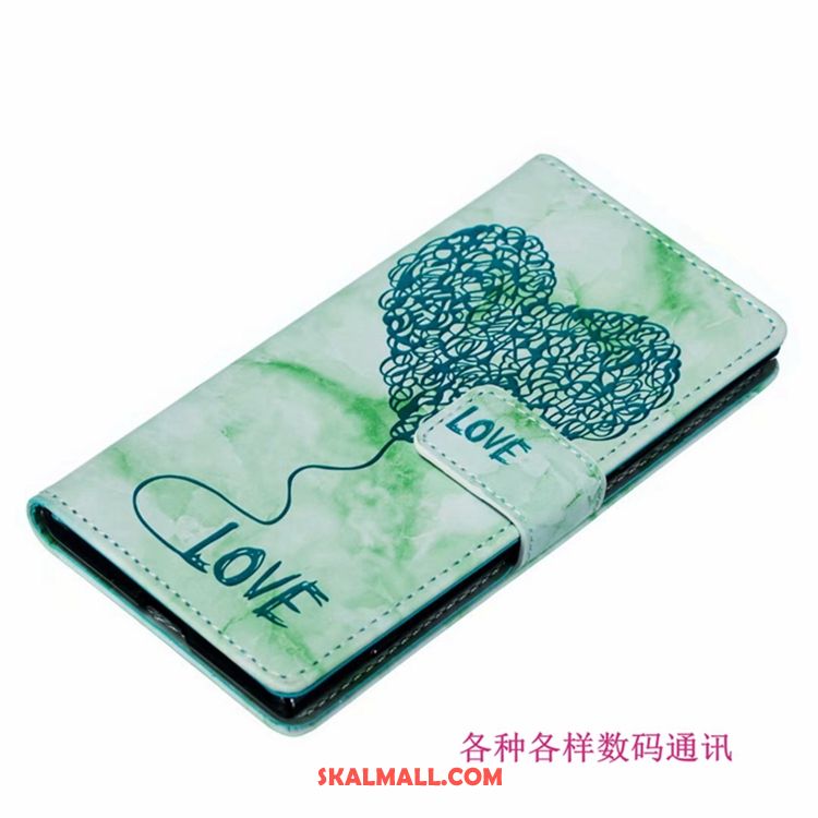 Huawei P Smart+ Skal Plånbok Skydd Grön Täcka Mobil Telefon Fodral Rea