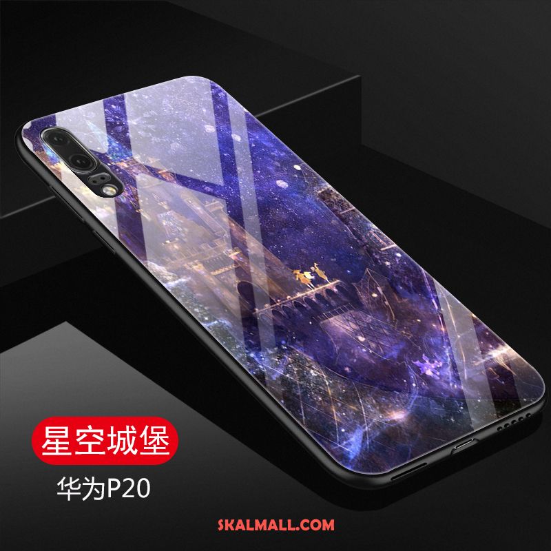 Huawei P20 Skal Glas Fallskydd Trend Mobil Telefon Purpur Billiga