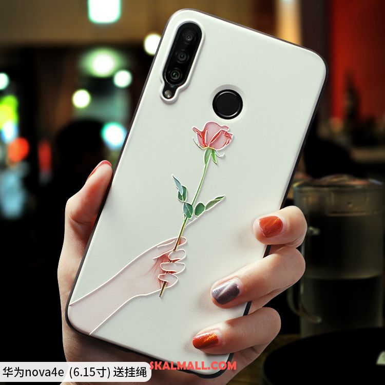 Huawei P30 Lite Skal Vit Kreativa Skydd Silikon Konst Köpa