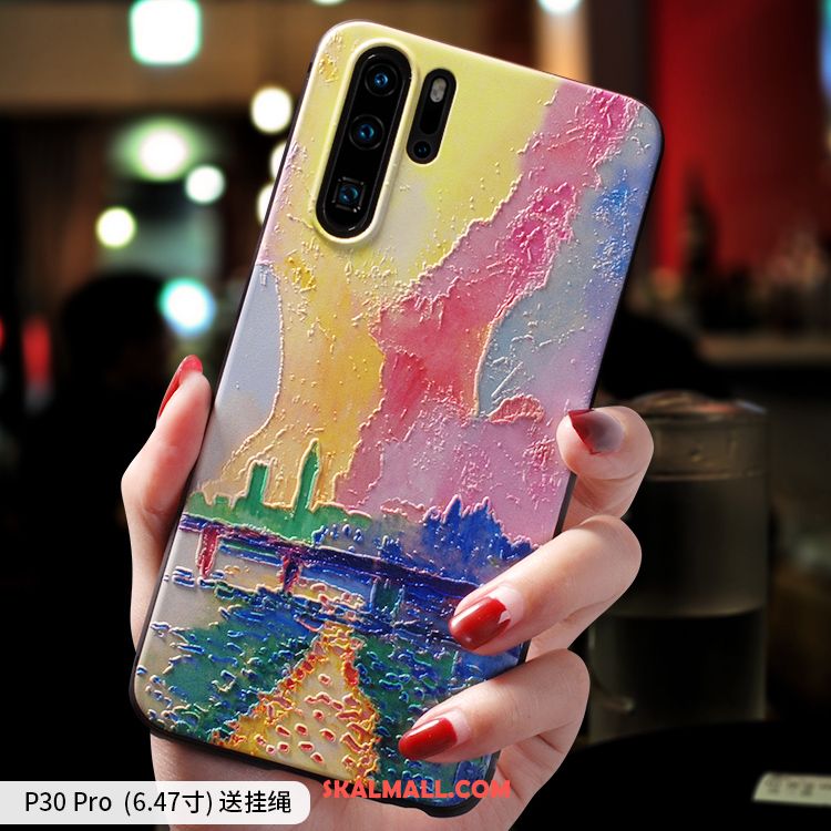 Huawei P30 Pro Skal All Inclusive Oljemålning Mobil Telefon Mjuk Trend Online