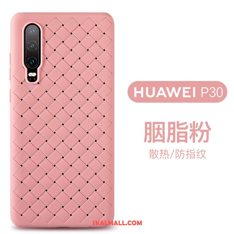 Huawei P30 Skal Mjuk Rosa Interlace Andningsbar Mönster Online