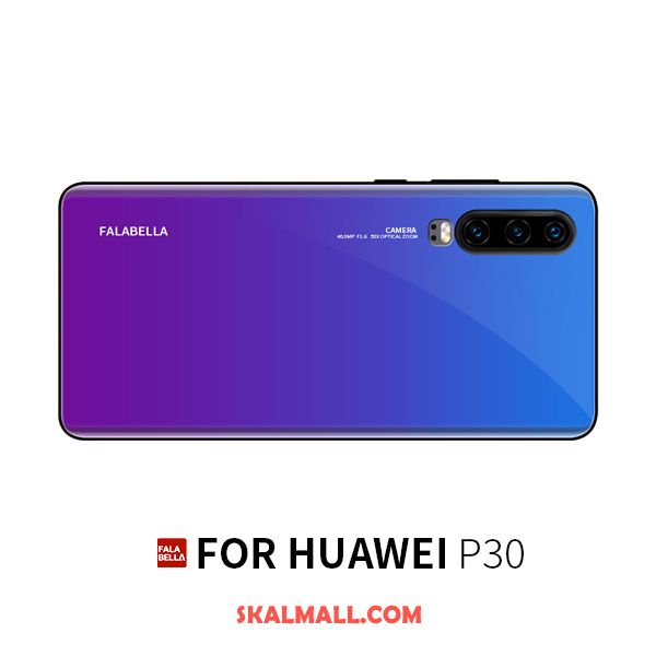 Huawei P30 Skal Trend Varumärke Fallskydd Härdning All Inclusive Purpur Fodral Köpa