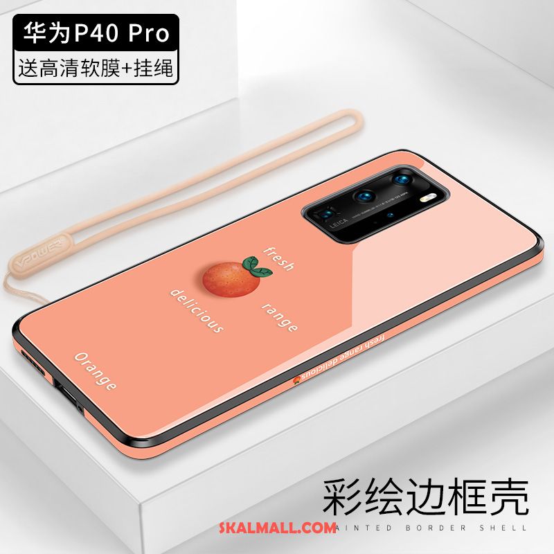 Huawei P40 Pro Skal Enkel Mobil Telefon Orange Cow Purpur Billig