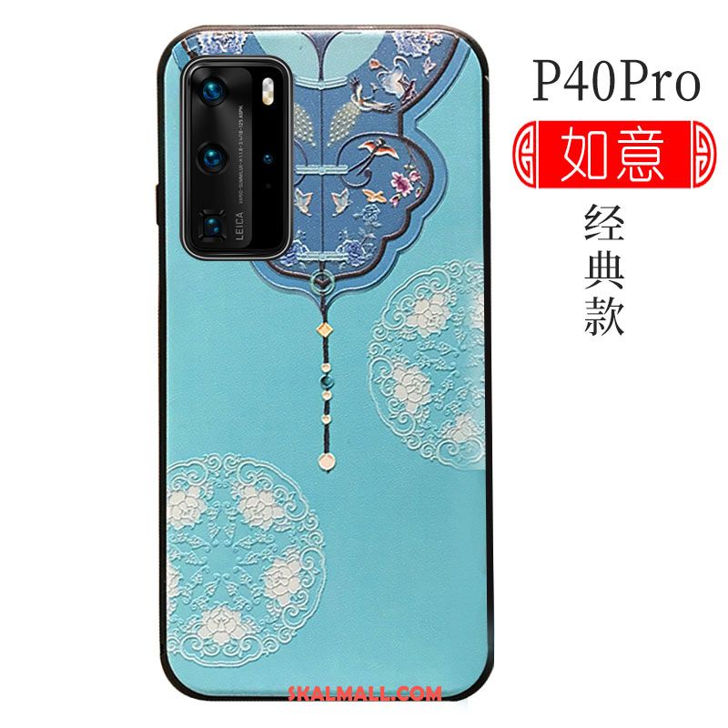 Huawei P40 Pro Skal Fallskydd Blå Mjuk Support Trend Köpa