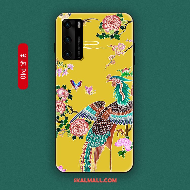 Huawei P40 Skal Konst Skydd Slim Mjuk Gul Fodral Till Salu