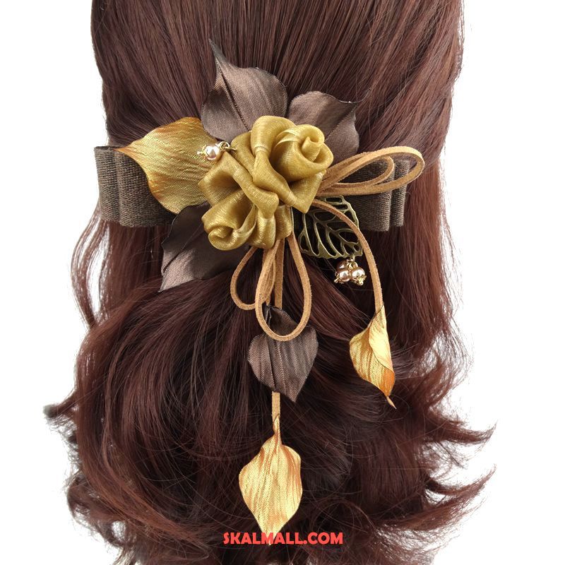 Huvudbonad Blomma Dam Blommor Retro Bankett Stor Hairgrip Rea