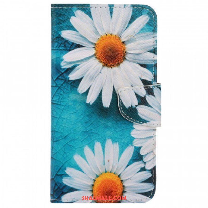 Läderfodral Samsung Galaxy A13 Med Kedjar Thong Daisies