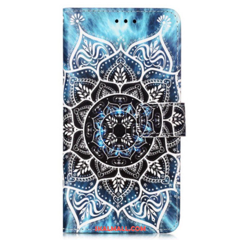 Läderfodral Samsung Galaxy A54 5G Med Kedjar Strappy Mandala