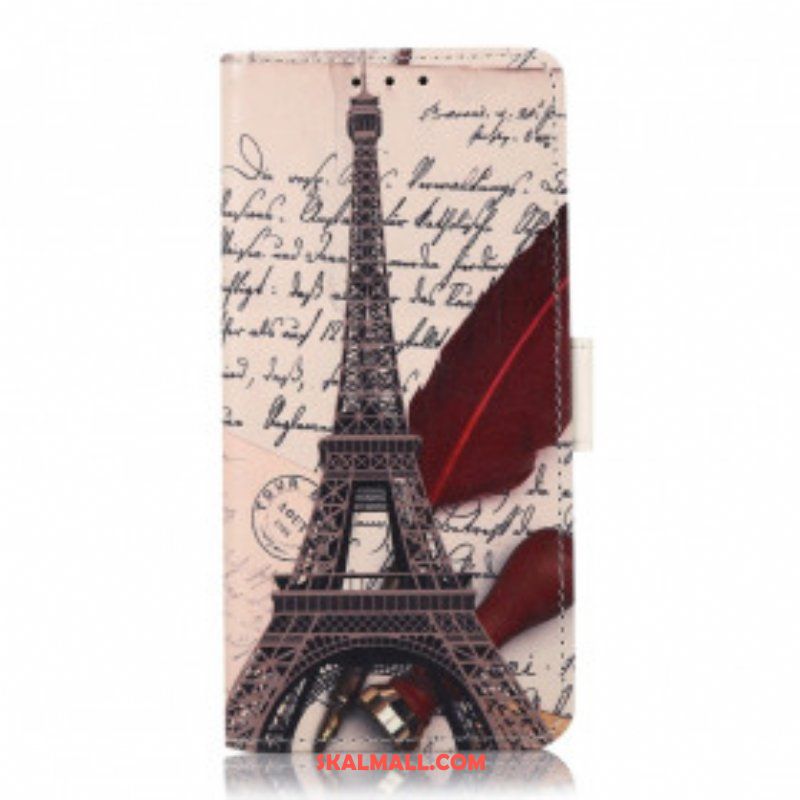 Läderfodral Xiaomi Redmi Note 10 5G Poetens Eiffeltorn