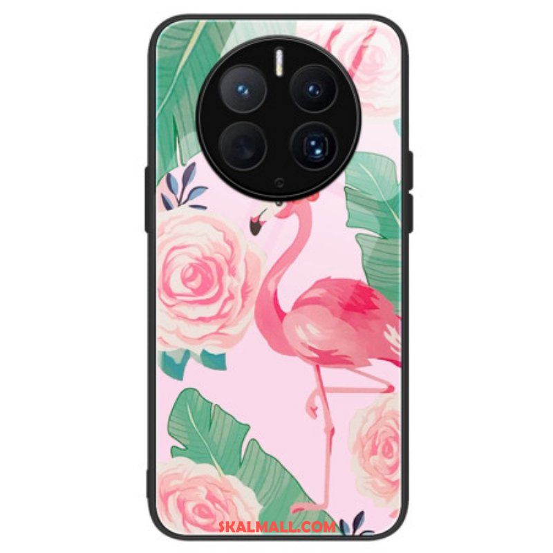 Mobilskal Huawei Mate 50 Pro Flamingo Härdat Glas