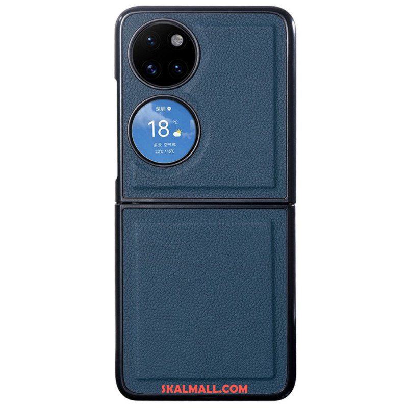 Mobilskal Huawei P50 Pocket Design I Äkta Läder