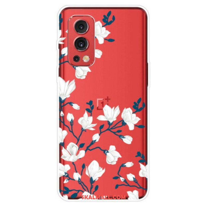 Mobilskal OnePlus Nord 2 5G Vita Blommor