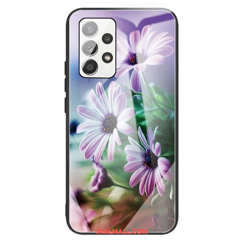 Mobilskal Samsung Galaxy A13 Härdat Glas Blommor