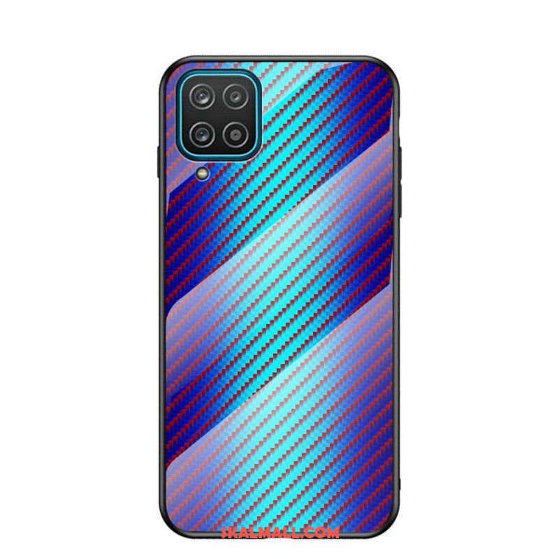 Mobilskal Samsung Galaxy M12 / A12 Kolfiberhärdat Glas