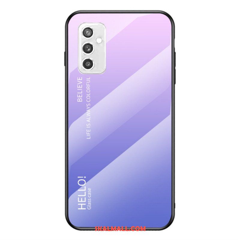 Mobilskal Samsung Galaxy M52 5G Härdat Glas Hej