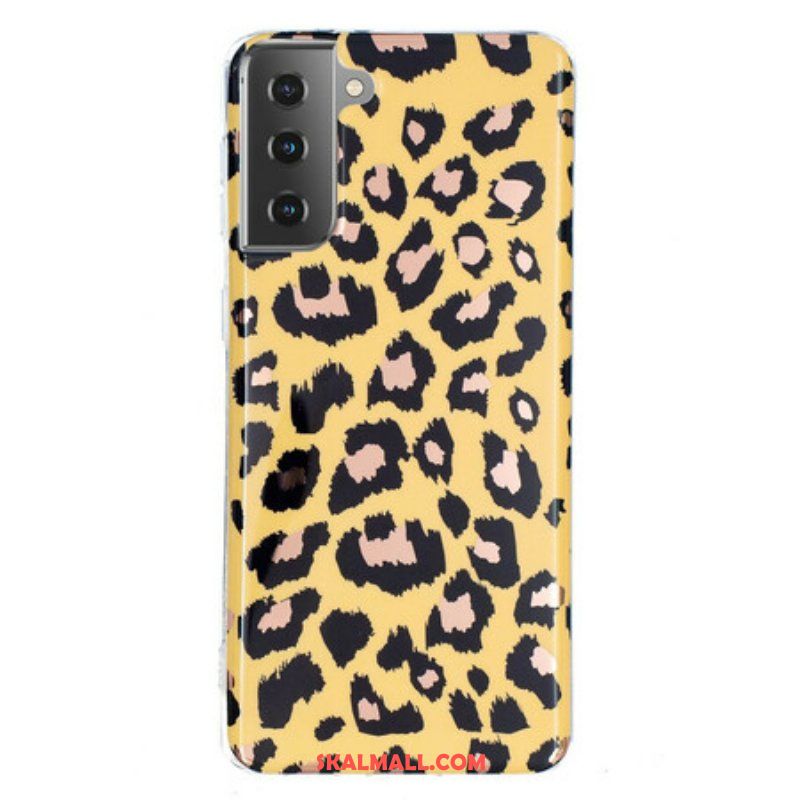 Mobilskal Samsung Galaxy S21 5G Leopard Stil Marmor