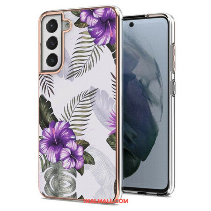 Mobilskal Samsung Galaxy S21 FE Violett Blommor
