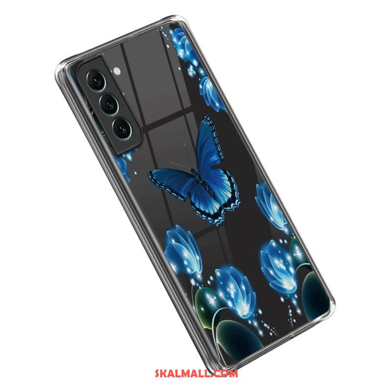 Mobilskal Samsung Galaxy S23 Plus 5G Blå Fjärilar