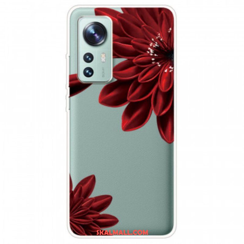 Mobilskal Xiaomi 12 / 12X Röda Blommor