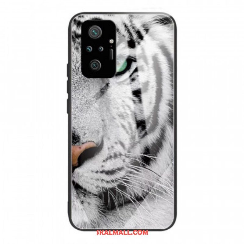 Mobilskal Xiaomi Redmi Note 10 Pro Tiger Härdat Glas