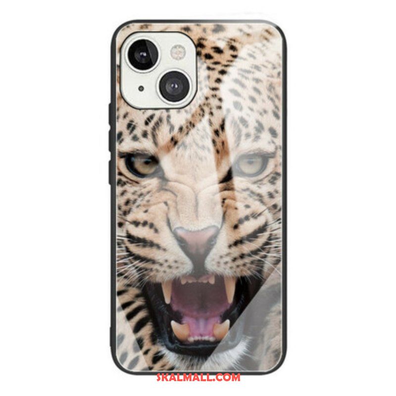 Mobilskal iPhone 13 Mini Leopard Härdat Glas