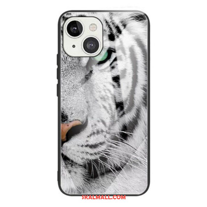 Mobilskal iPhone 13 Mini Tiger Härdat Glas