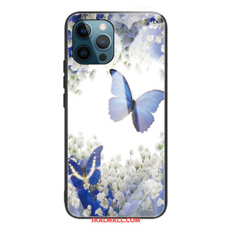 Mobilskal iPhone 13 Pro Fjärilar Design Härdat Glas