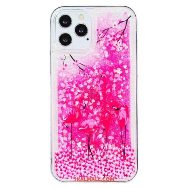 Mobilskal iPhone 15 Pro Flamingo Glitter