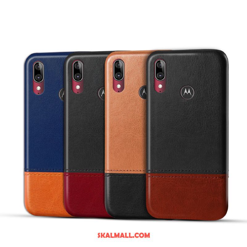 Moto E6 Plus Skal Läderfodral Skydd Svart Mobil Telefon Fodral Köpa