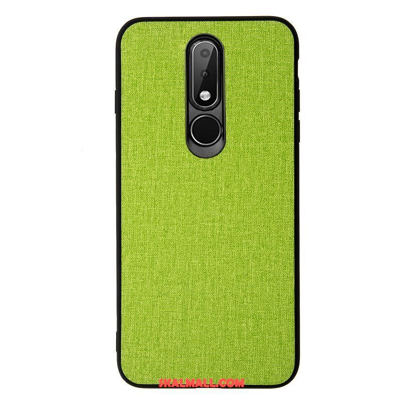 Nokia 7.1 Skal Grön Mobil Telefon Skydd Textil Billigt